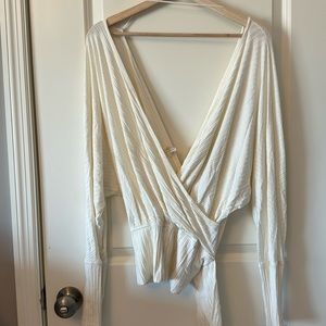 We the Free faux wrap top